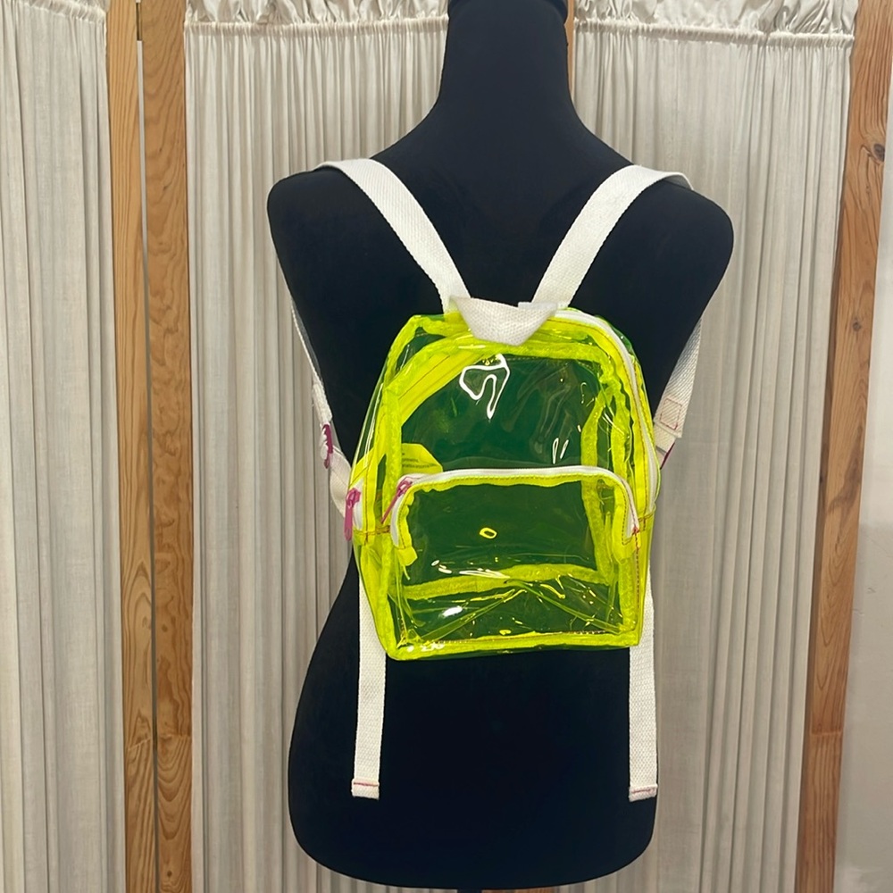 Clear neon backpack